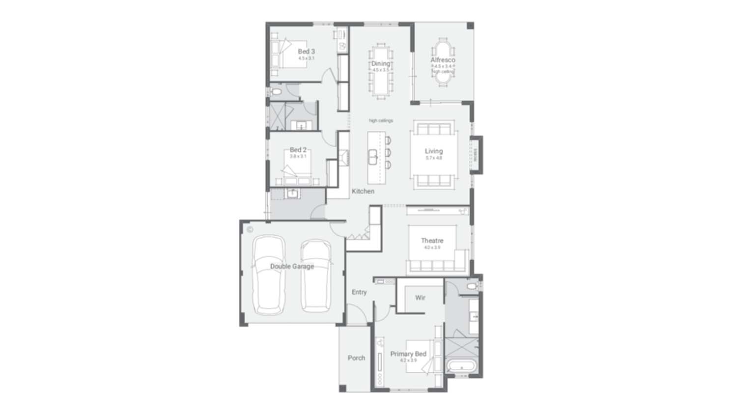 Bento gallery image of a floorplan before transformation